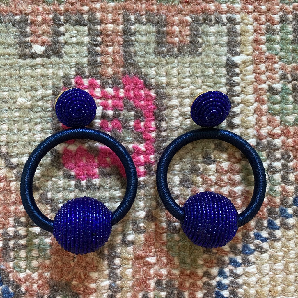 Blue Statement Hoops